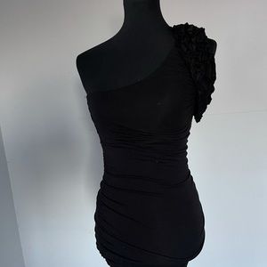 One strap Short black stretchy dress